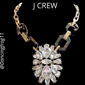 J Crew Tortoise Crystal Statement Necklace